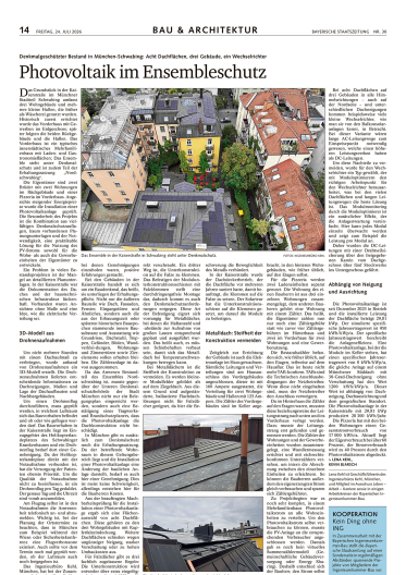 24/07/2026 / Photovoltaikanlage im Ensembleschutz - Acht Dachflächen, drei Gebäude, ein Wechselrichter / Lena Kehl 