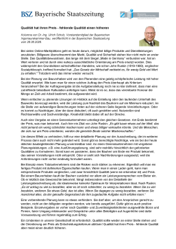 Qualität hat ihren Preis - fehlende Qualität einen höheren / 26/06/2026 /Dr.-Ing. Ulrich Scholz 