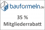 Online-Plattform Bauformeln.de: 35% Mitgliederrabatt auf Jahresabo