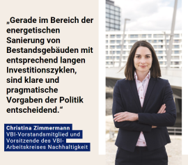 Christina Zimmermann, VBI-Vorstandsmitglied und Vorsitzende des VBI-Arbeitskreises Nachhaltigkeit