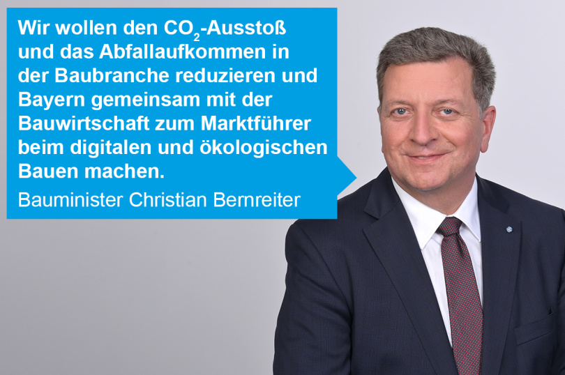 Bauminister Christian Bernreiter über die digitale und ökologische Transformation der Bauwirtschaft