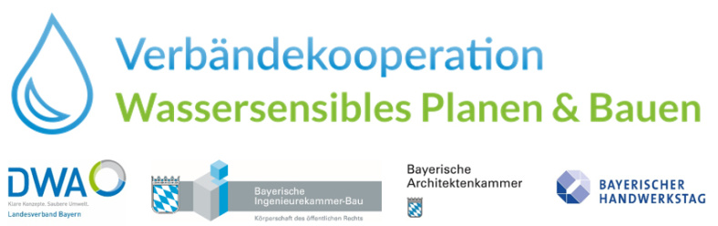 Mehr Infos zur Verbändekooperation "Wassersensibles Planen und Bauen" unter www.schwammstadt.bayern