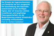 Kammern begrüßen Mittelfreigabe für Autobahn GmbH und fordern Planungssicherheit