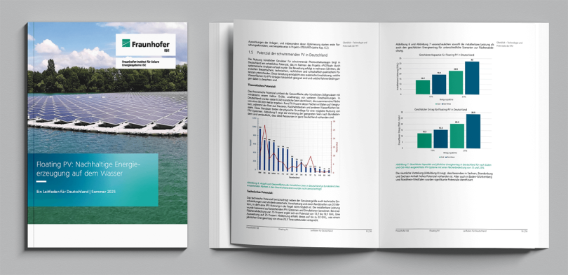 Im Leitfaden werden u.a. die Potenziale, geschätzte Kapazität und geschätzter Ertrag von Floating-PV-Systemen dargestellt und erläutert. Foto: Fraunhofer ISE