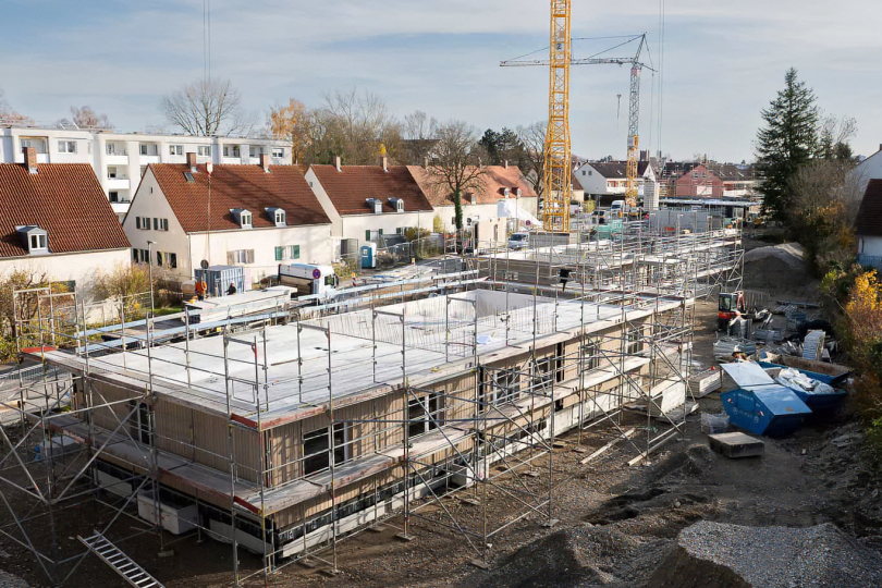 Pilotprojekt zum Gebäudetyp-e: Holzbaustart bei IGEWO-Wohnanlage in Augsburg 