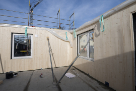 Holzbaustart bei IGEWO-Wohnanlage in Haunstetten. © Sandra Sitzmann / Züblin Timber