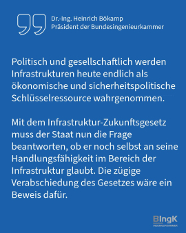 Zitat von Dr.-Ing. Heinrich Bökamp, Präsident der Bundesingenieurkammer