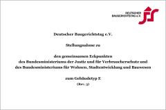 Gebäudetyp E: Stellungnahme des Deutschen Baugerichtstages
