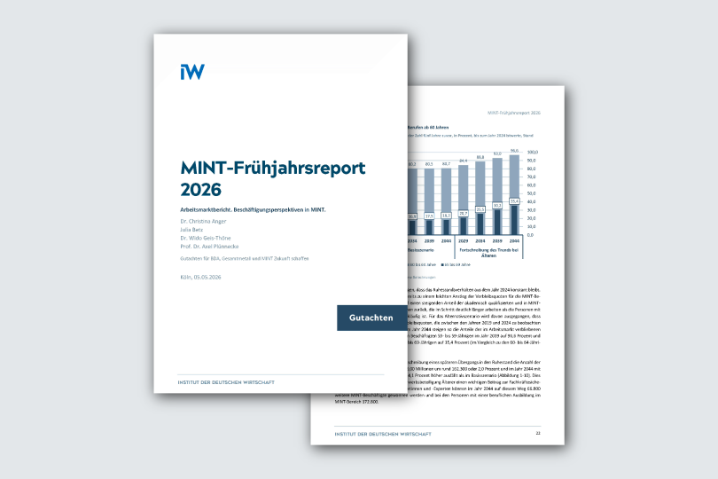MINT-Frühjahrsreport 2026: Fachkräftemangel bremst Bau, Infrastruktur und Klimaschutz
