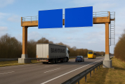 Erste Verkehrszeichenbrücke aus Holz in Deutschland