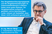 Rückblick auf den 14. Vergabetag Bayern mit Dr.-Ing. Werner Weigl
