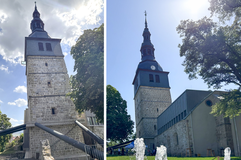Der Schiefe Turm von Bad Frankenhausen ist eines der markantesten Baudenkmäler Thüringens - und jetzt langfristig für Besucher erlebbar. Foto: ProjektStadt 