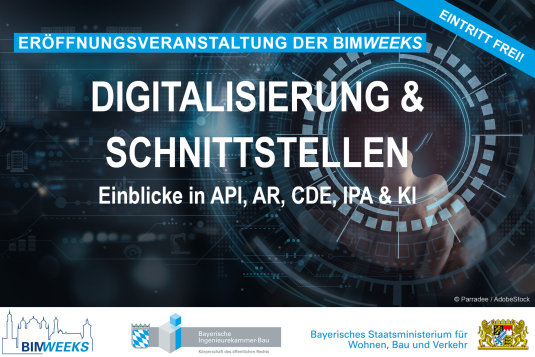 Digitalisierung & Schnittstellen | Einblicke in API, AR, CDE, IPA & KI - Eröffnungsveranstaltung der BIMweeks 2025 (Kostenfrei!)
