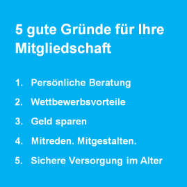 5 gute Gründe für die Mitgliedschaft